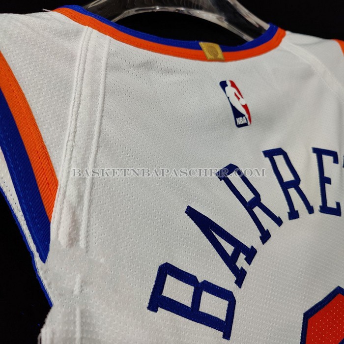 Maillot New York Knicks Rj Barrett NO 9 Association Authentique Blanc